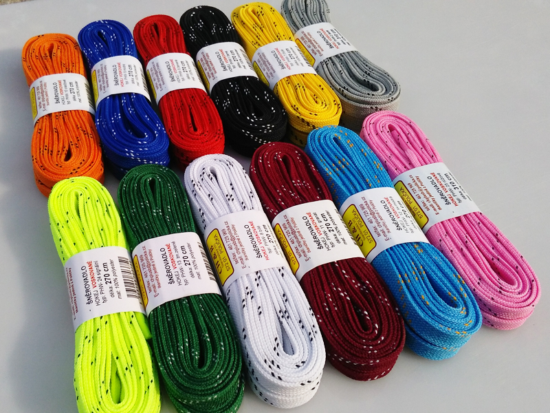 Tkaničky do bruslí voskové 240cm